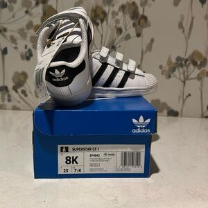 Toddler adidas superstar CF I size 8
